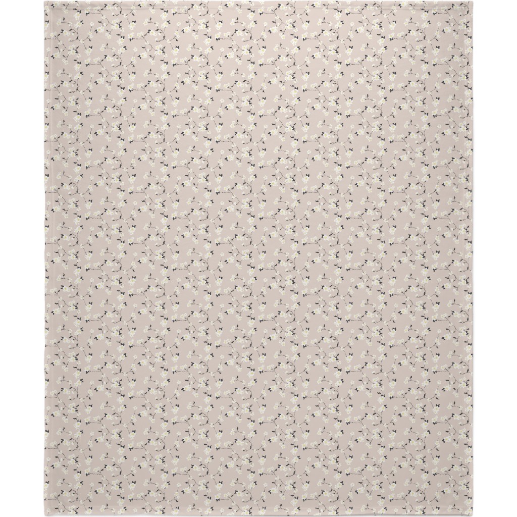 Climbing Flower - Pink Blanket, Fleece, 50x60, Pink, Bright Pink