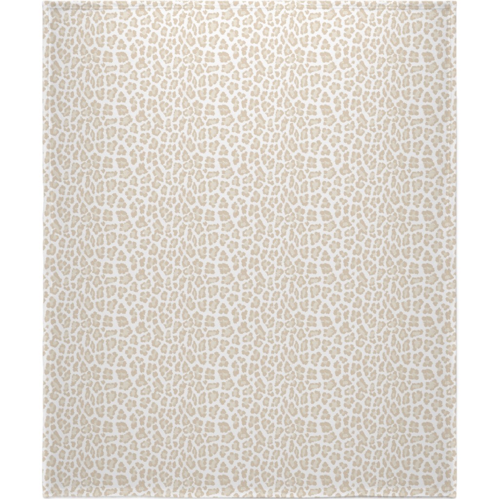 Natural Leopard - Beige Blanket, Fleece, 50x60, Beige, Pearl