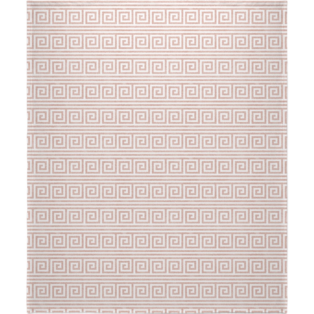 Green Key Stripes - Pink Blanket, Fleece, 50x60, Pink, Bright Pink