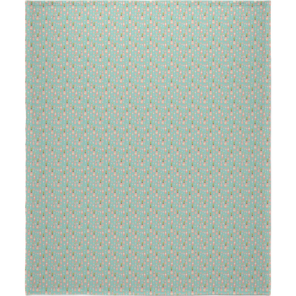 Rose All Day Wine Blanket, Fleece, 50x60, Blue, Spring Valley