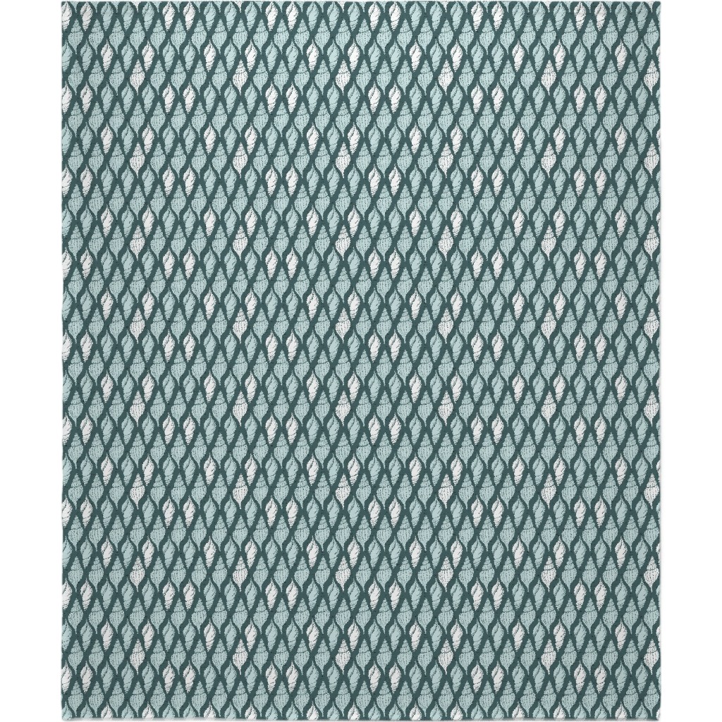 Beachcomber Summer - Mint Blanket, Fleece, 50x60, Blue, True Blue