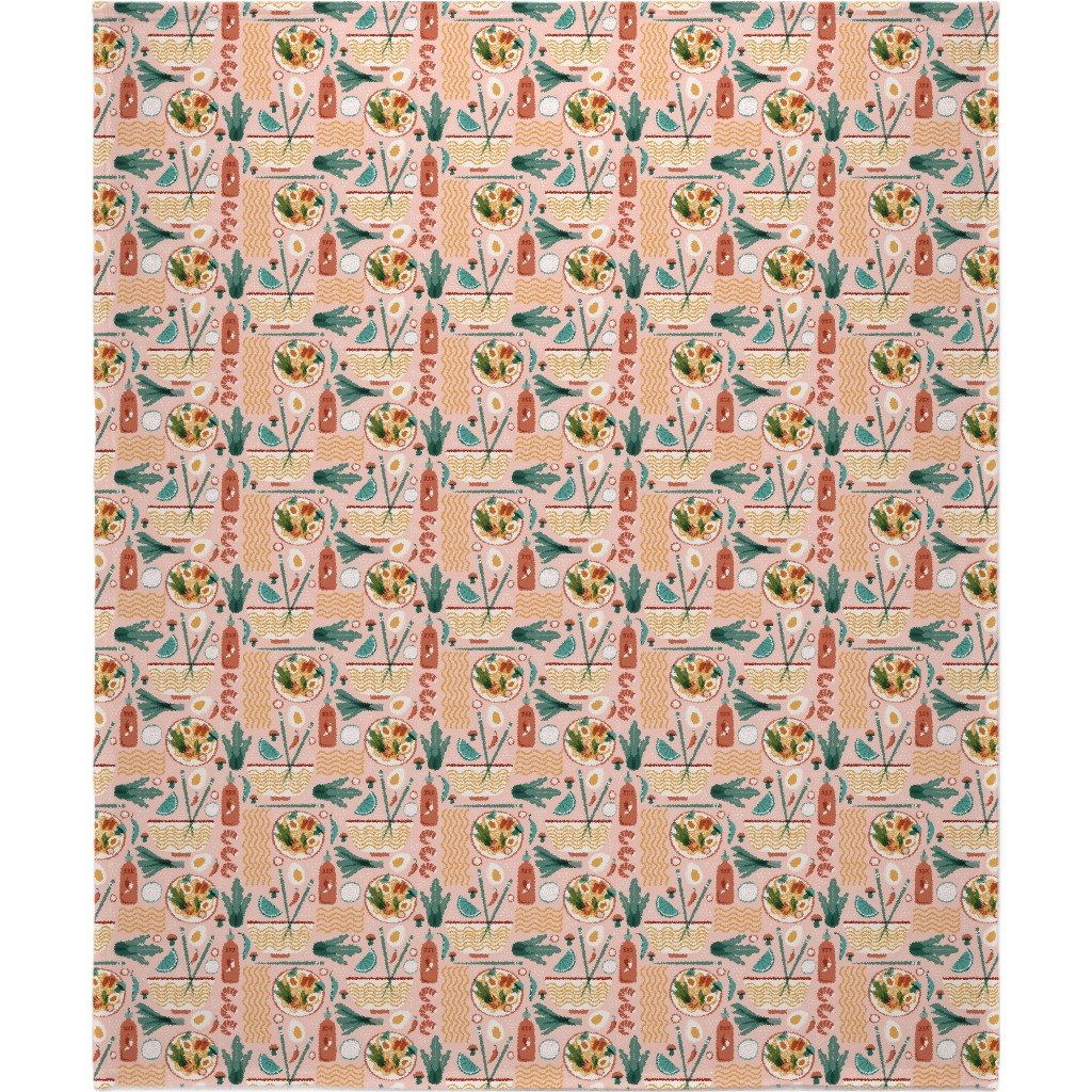 Pho Real Ramen Noodle - Multicolor Blanket, Fleece, 50x60, Multicolor