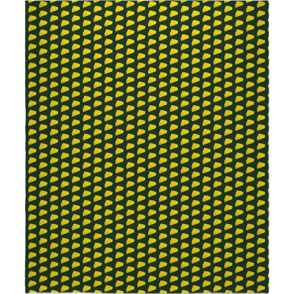 Cheese - Yellow on Dark Blanket, Plush Fleece, 50x60, Yellow, Classic Yellow