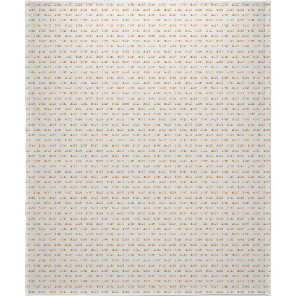 Babe - Typography - Neutral Blanket, Plush Fleece, 50x60, Yellow, Classic Yellow