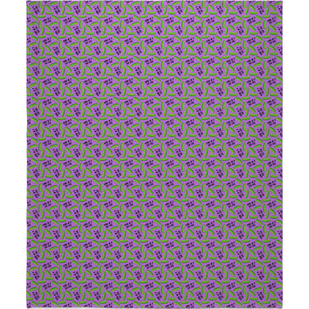 Kind of a Big Dill - Pickles - Purple Blanket, Plush Fleece, 50x60, Purple