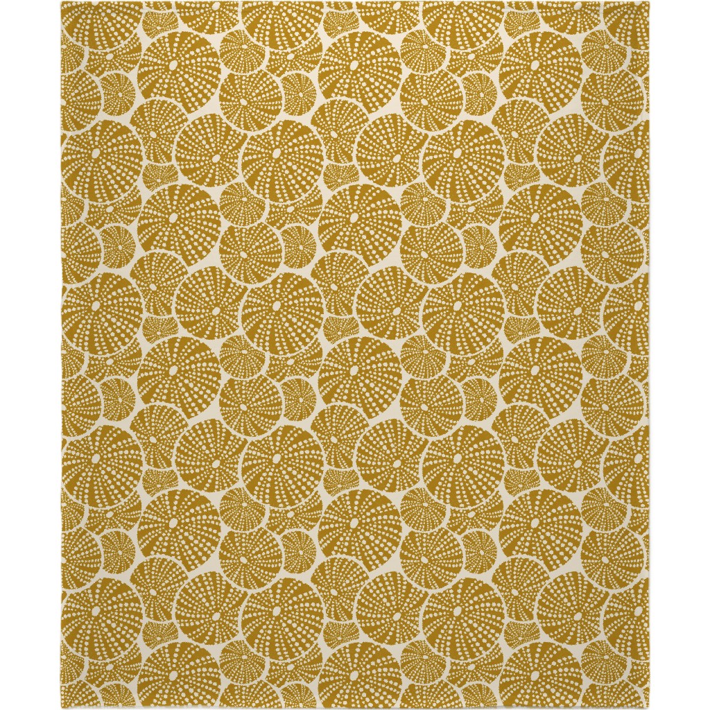 Bed of Urchins - Yellow Blanket, Plush Fleece, 50x60, Yellow