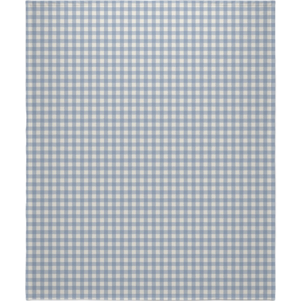 Buffalo Plaid - Soft Blue & Cream Blanket, Plush Fleece, 50x60, Blue, True Blue