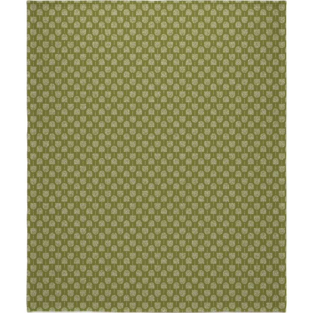 Fans - Olive Blanket, Plush Fleece, 50x60, Green, Classic Green