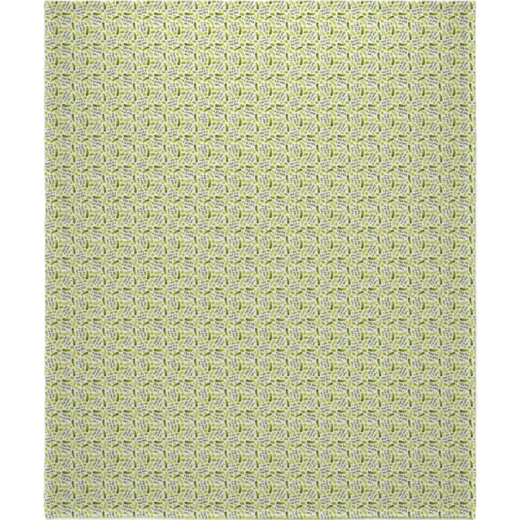 I'm Kind of a Big Dill Pickles - Green Blanket, Plush Fleece, 50x60, Green, Classic Green