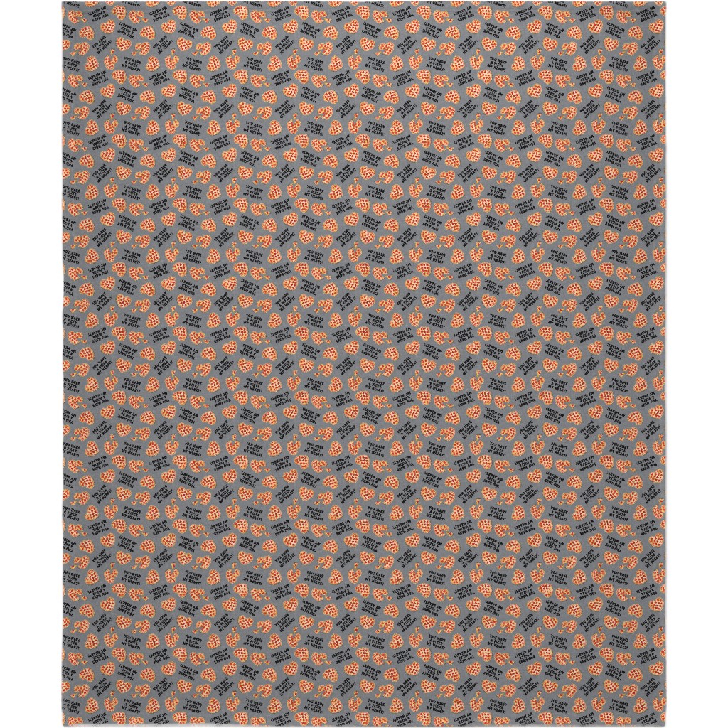 You Have a Pizza My Heart Blanket, Plush Fleece, 50x60, Gray, Smoke Signals