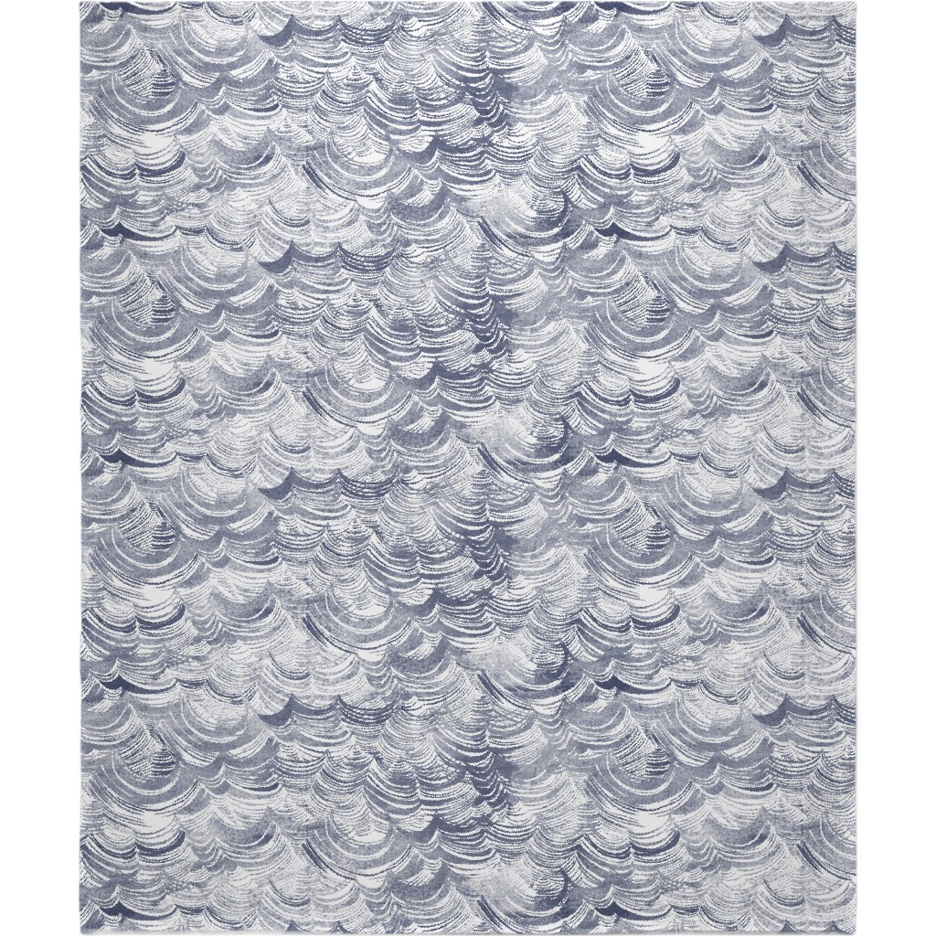 Wild Ocean Blanket, Plush Fleece, 50x60, Gray