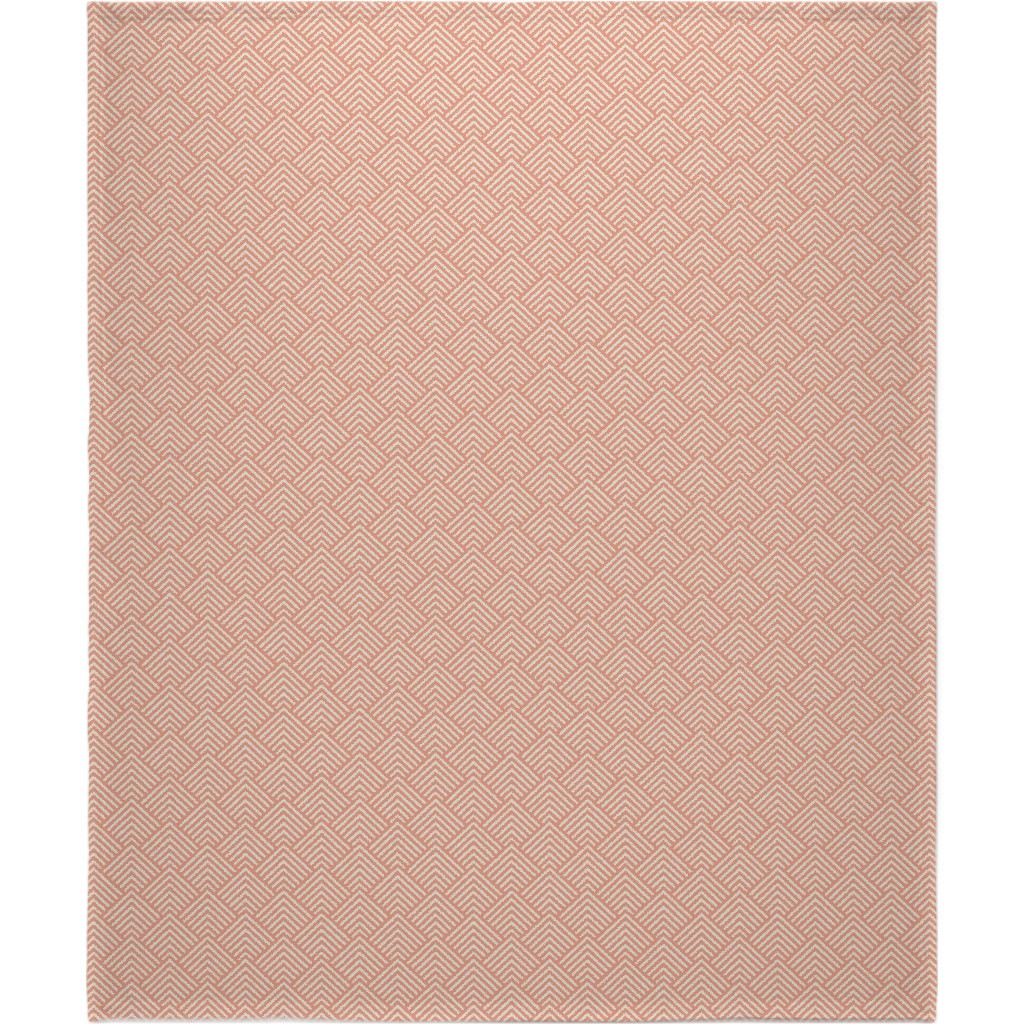 Mod Triangles - Blush Blanket, Plush Fleece, 50x60, Pink