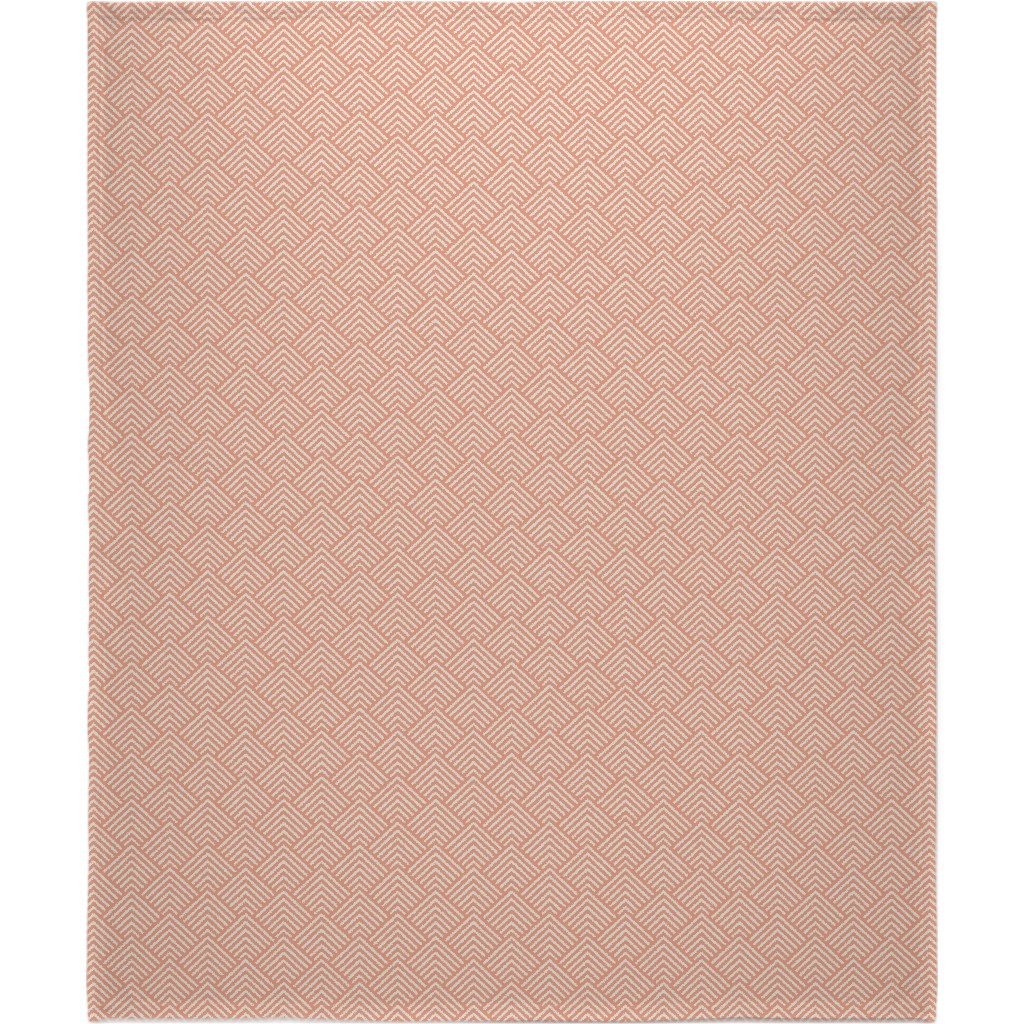 Mod Triangles - Blush Blanket, Plush Fleece, 50x60, Pink