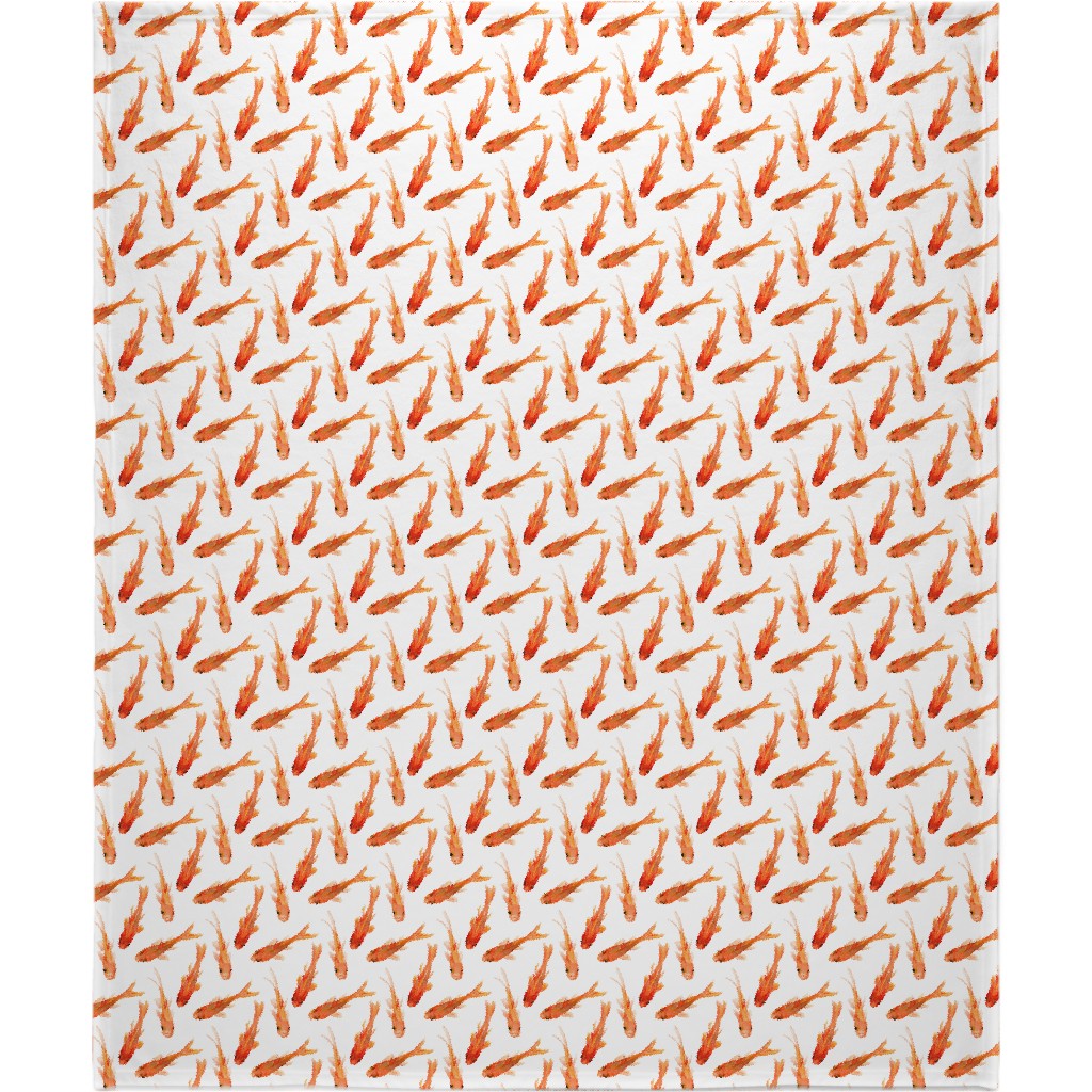 Goldfish Blanket, Plush Fleece, 50x60, Orange