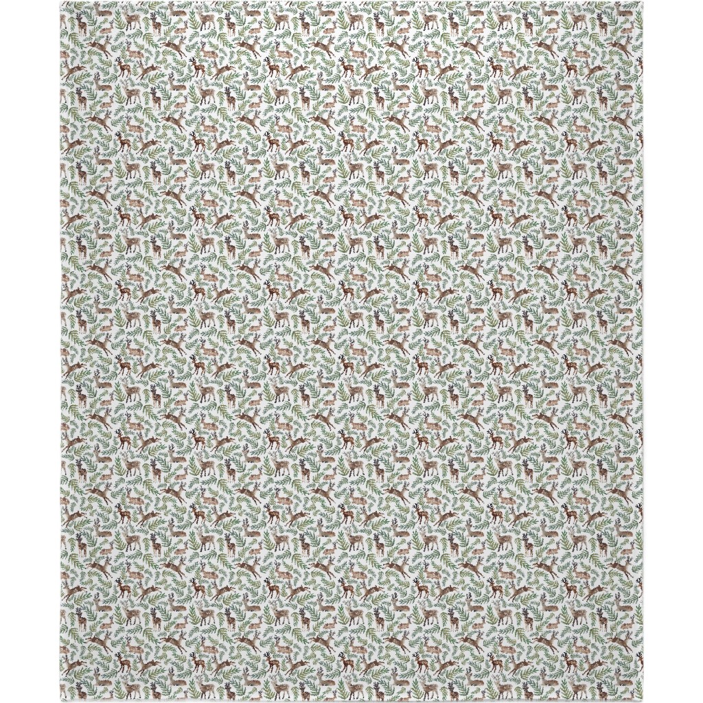 Loved Dearly - Green and Brown Blanket, Plush Fleece, 50x60, Green, Classic Green