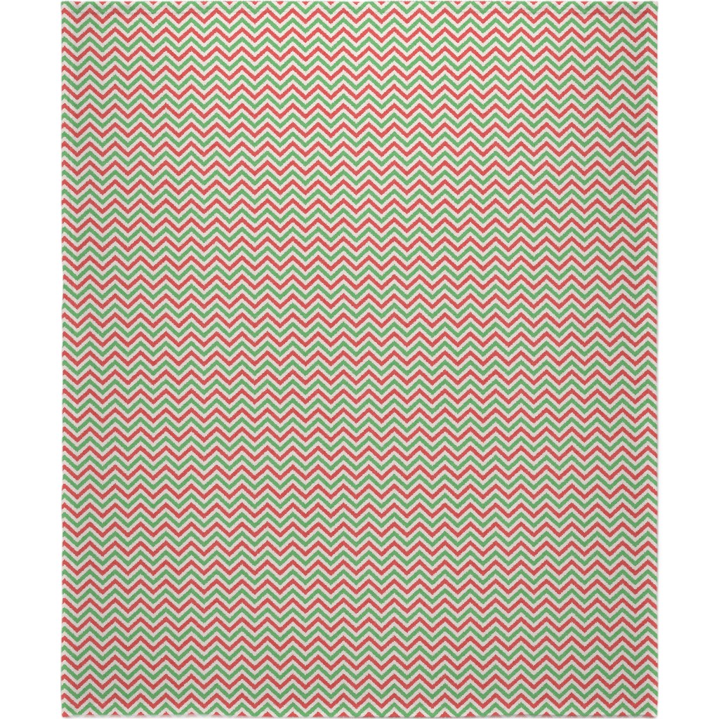 Mottled Holiday Zigzags Blanket, Plush Fleece, 50x60, Multicolor