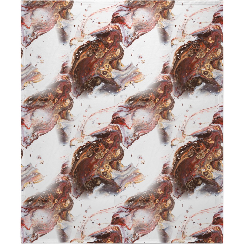 Acrylic Flow Blanket, Plush Fleece, 50x60, Brown, Pebble