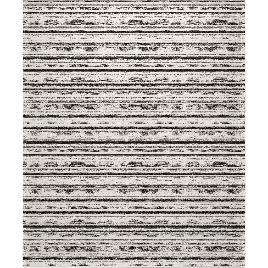 Minimal Mudcloth Blanket, Plush Fleece, 50x60, Beige, Charcoal