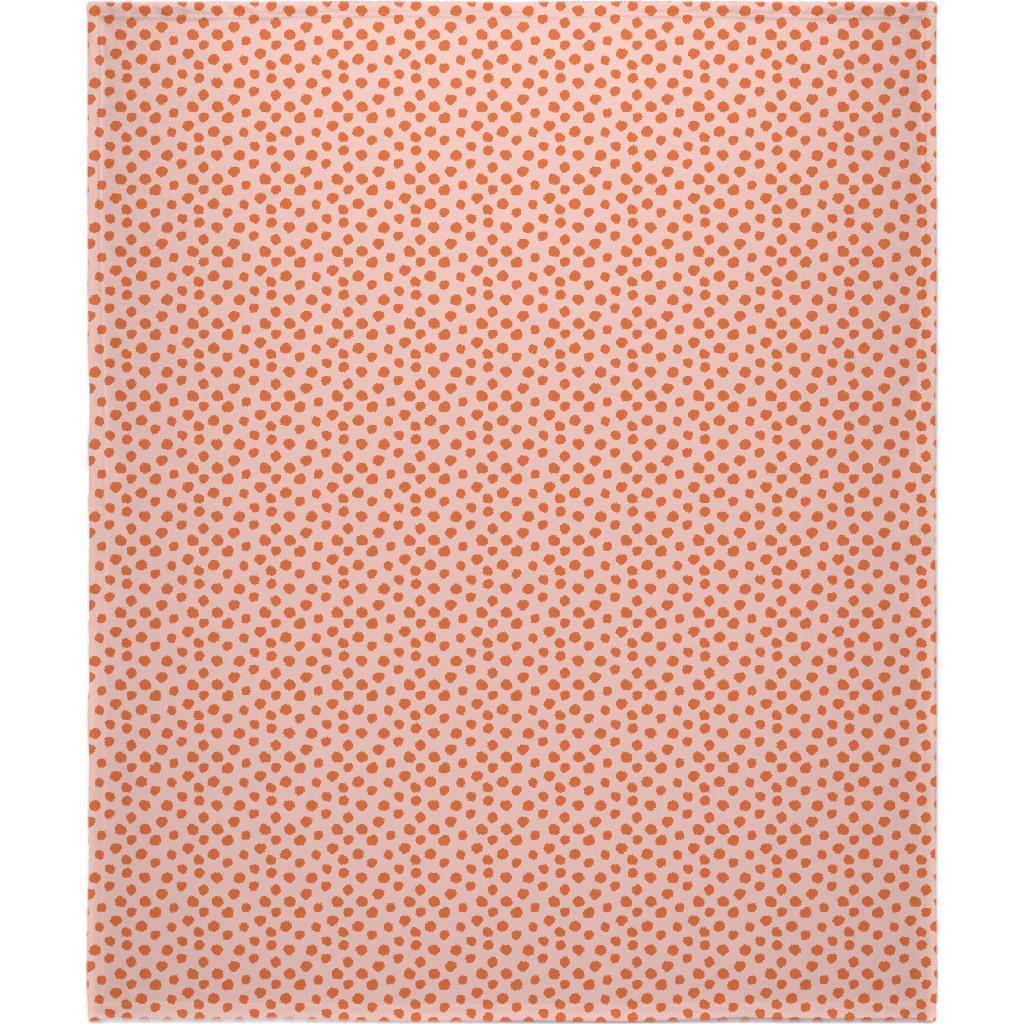 Dotty - Pink and Orange Blanket, Plush Fleece, 50x60, Pink