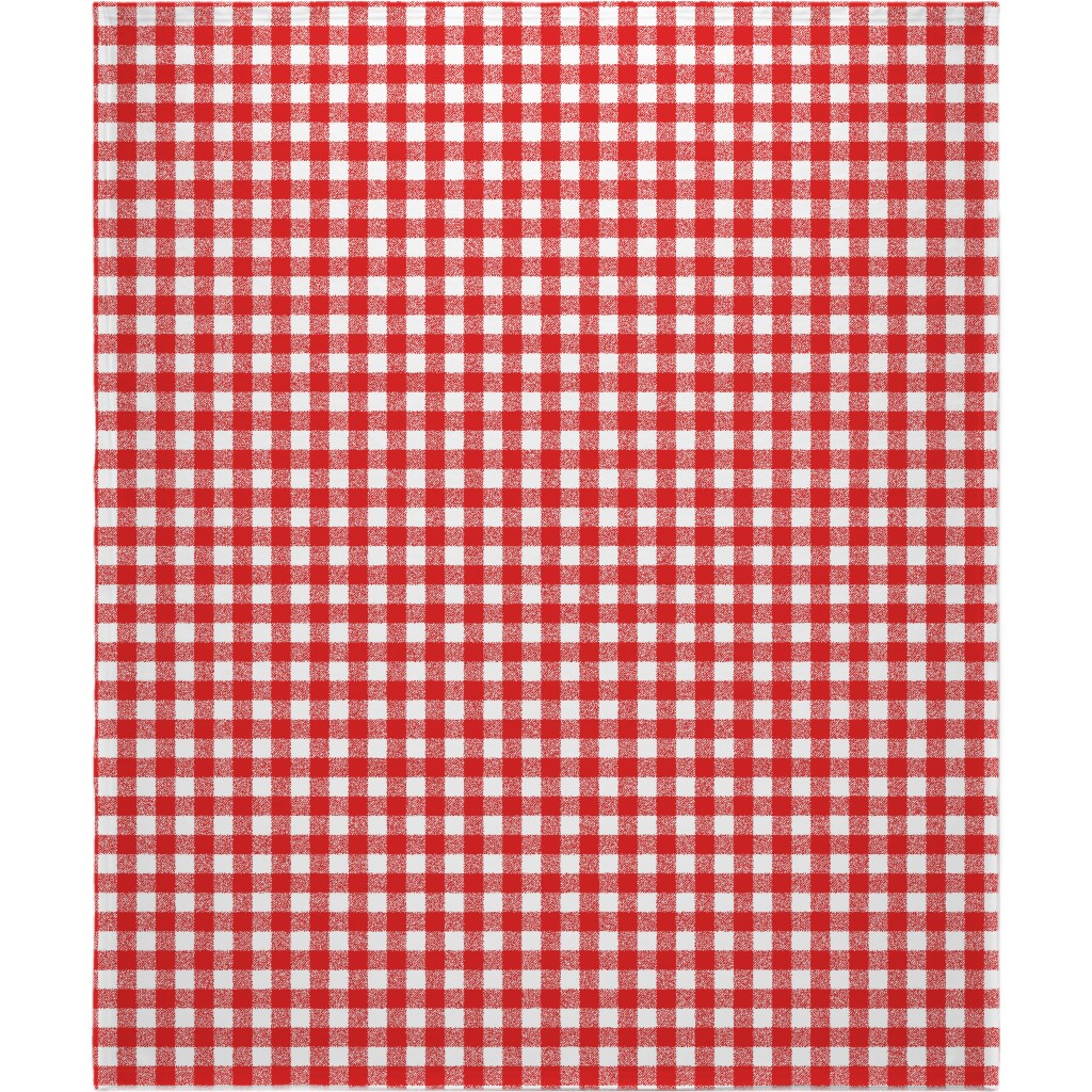 Buffalo Plaid Blanket, Plush Fleece, 50x60, Red, Firecracker