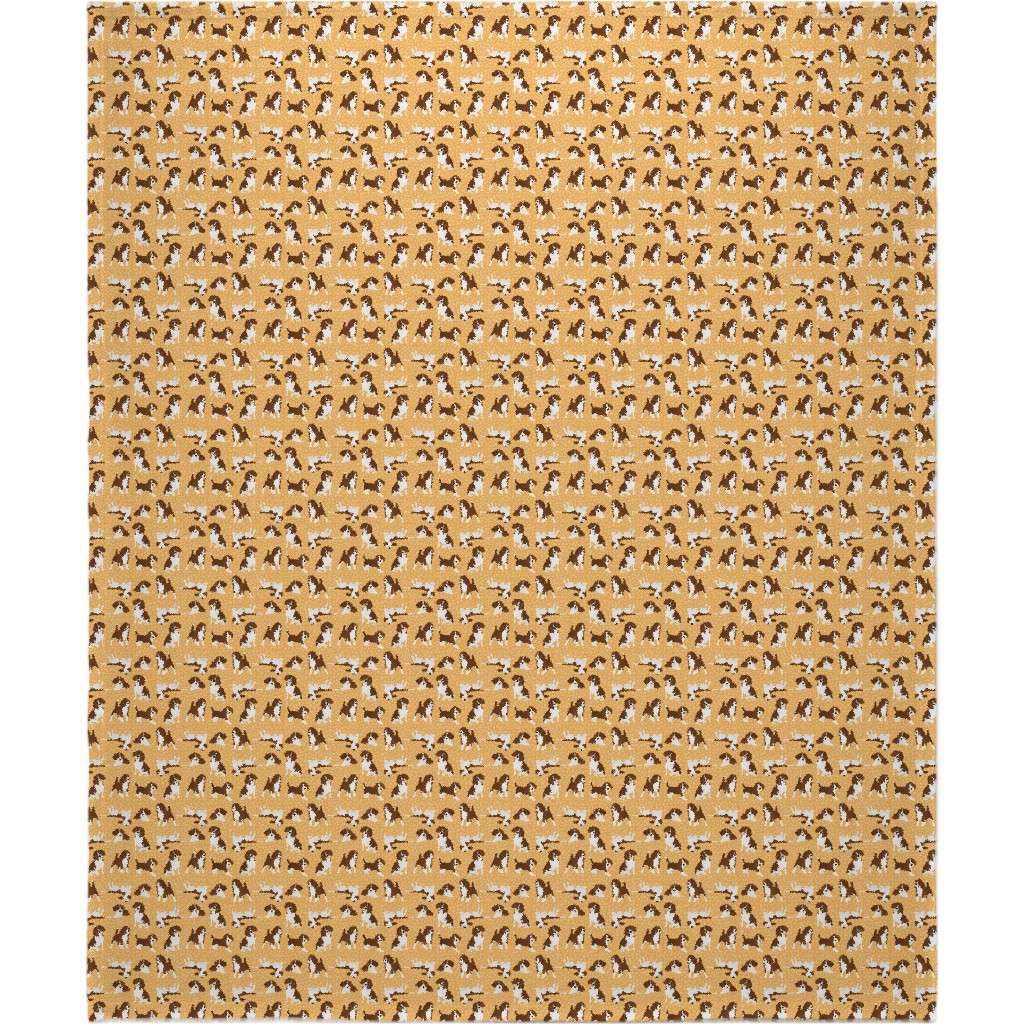 Beagle Dog Blanket, Sherpa, 50x60, Orange