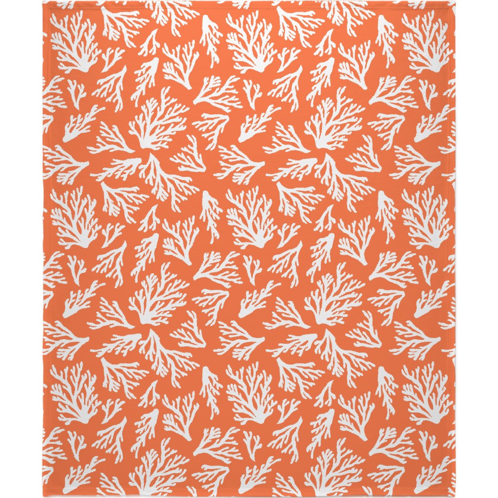 Coral - in Coral Blanket, Sherpa, 50x60, Orange