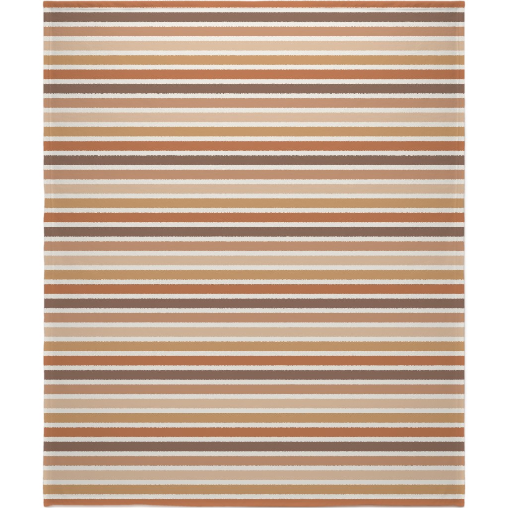 Retro Summer Stripe - Warm Tones Blanket, Sherpa, 50x60, Pink