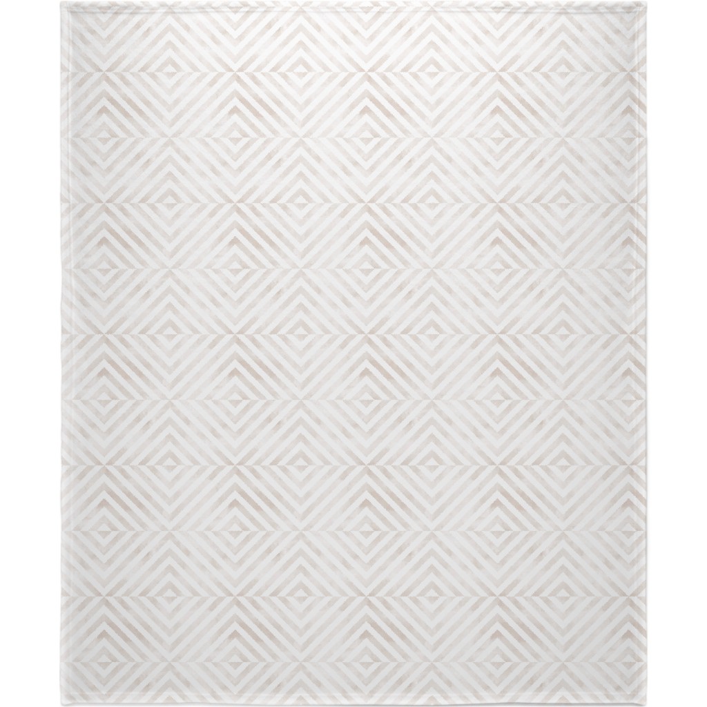 Soft Pink Angles Blanket, Sherpa, 50x60, White, White