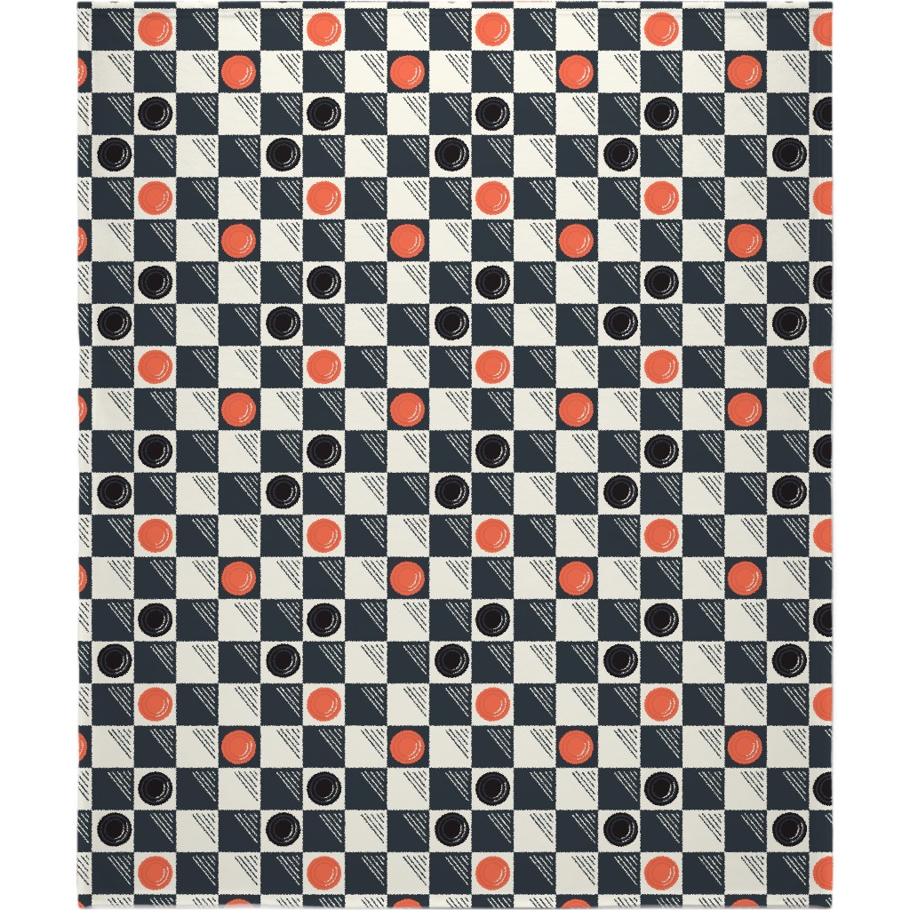 Checkers Blanket, Sherpa, 50x60, Multicolor