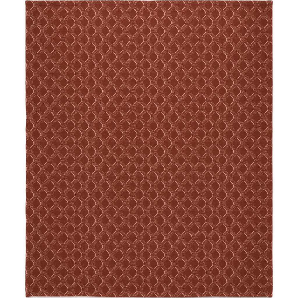 Forever Optimistic - Rust Blanket, Sherpa, 50x60, Red, Red