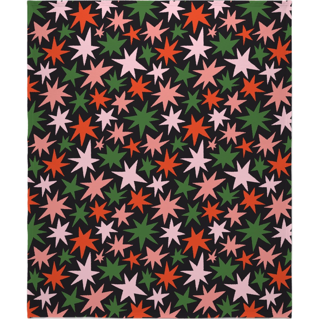 Christmas Stars - Multi Blanket, Sherpa, 50x60, Multicolor