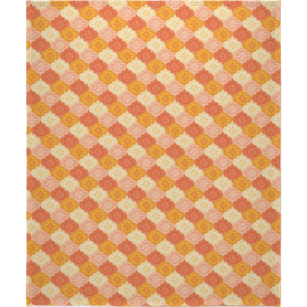 Arabesque - Warm Blanket, Sherpa, 50x60, Orange