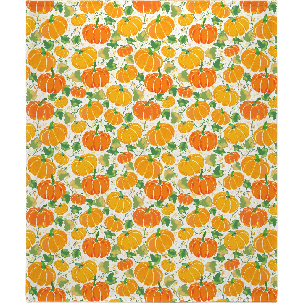 Pumpkin Dance Blanket, Sherpa, 50x60, Orange, Orange