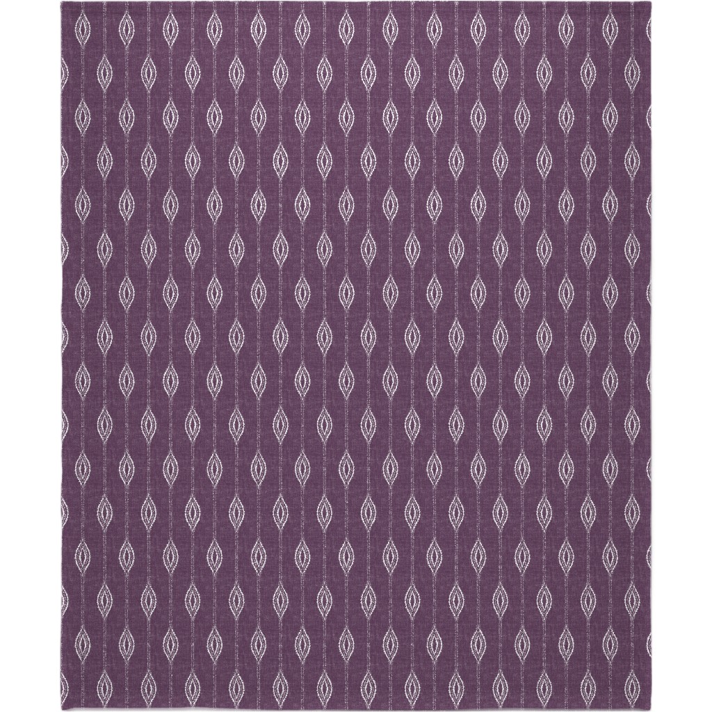 Diamant - Eggplant Blanket, Sherpa, 50x60, Purple