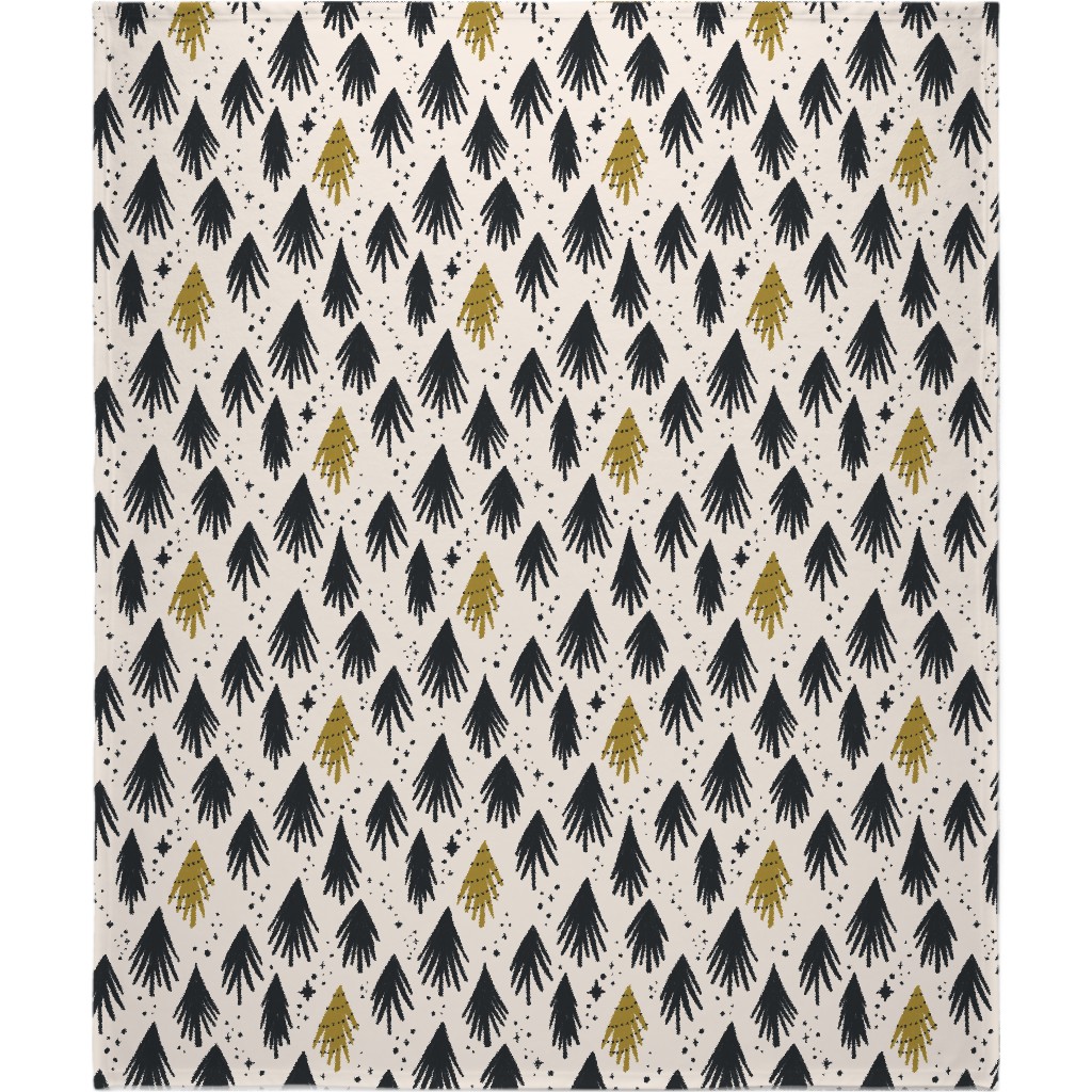 Carol Blanket, Sherpa, 50x60, Black, Black