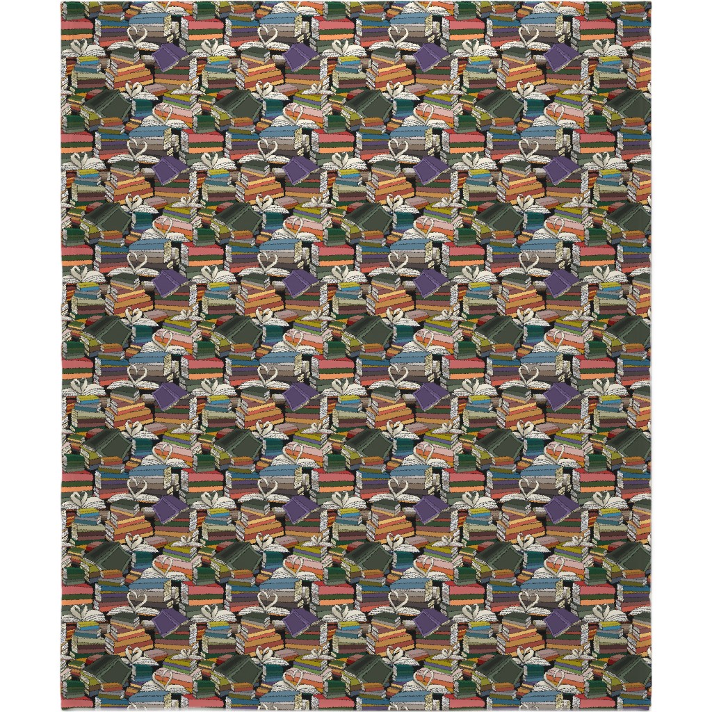 Book Club - Multicolor Blanket, Sherpa, 50x60, Multicolor