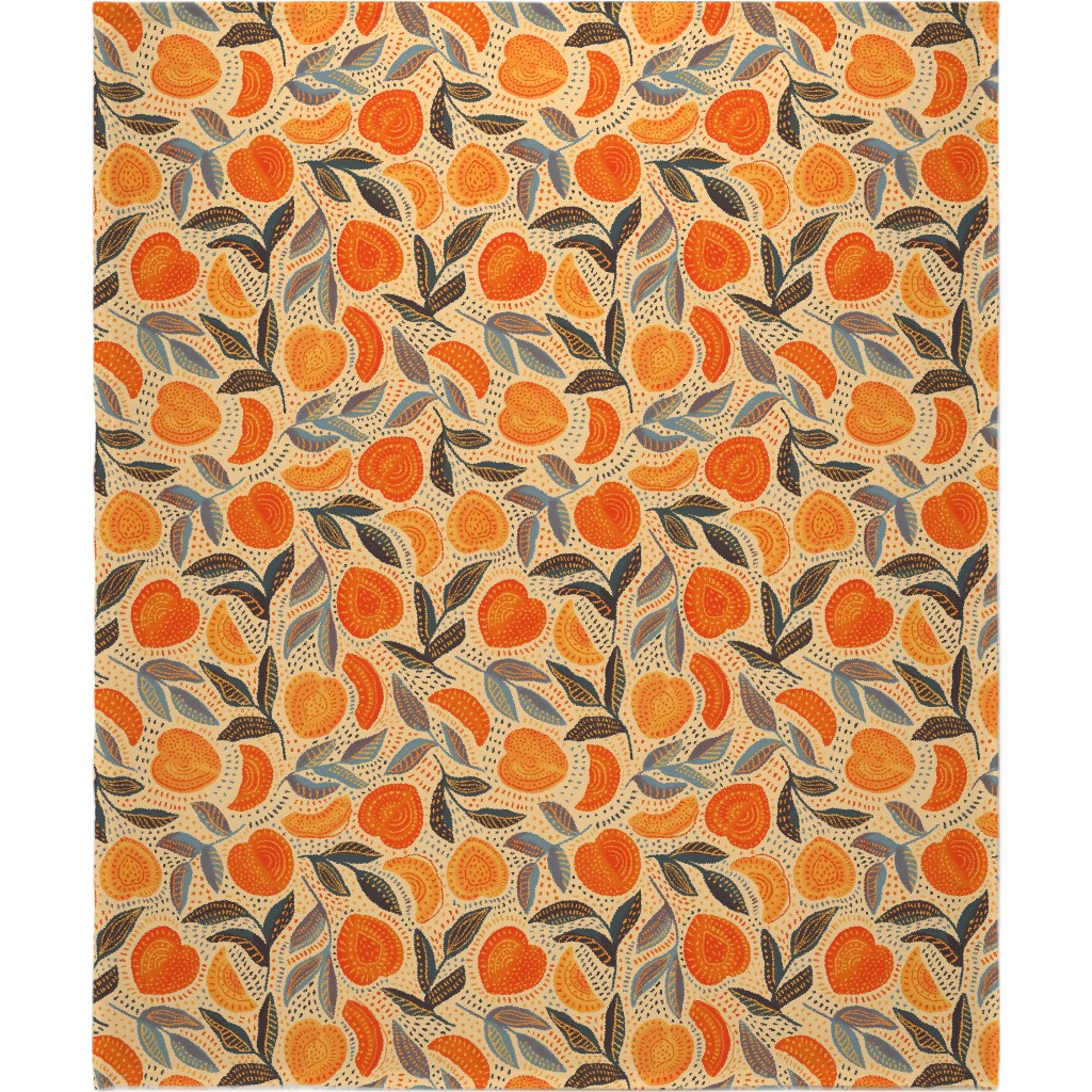 Life's a Peach Blanket, Sherpa, 50x60, Orange