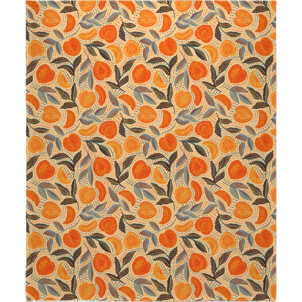 Life's a Peach Blanket, Sherpa, 50x60, Orange, Orange