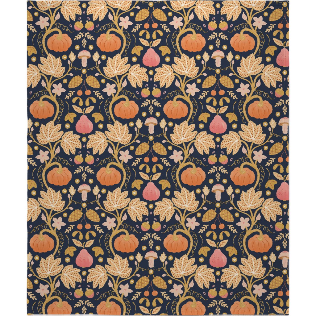 Autumn Gold - Multi Blanket, Sherpa, 50x60, Orange, Orange