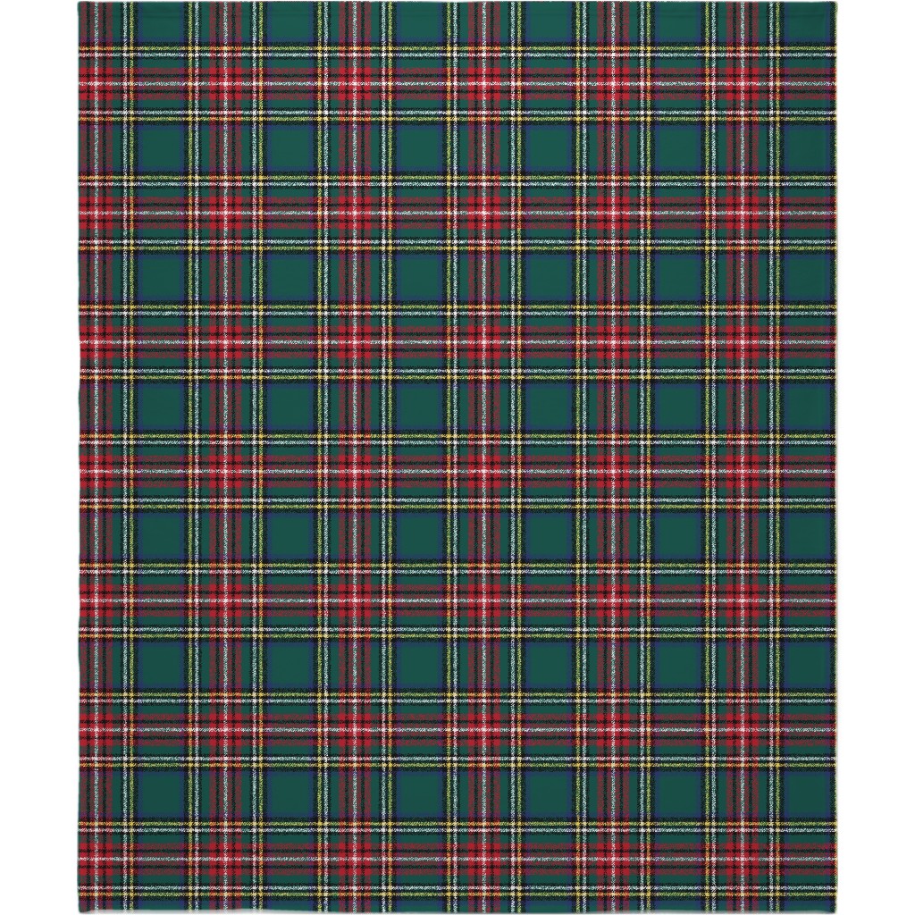 Royal Stewart Tartan Plaid - Multi Blanket, Sherpa, 50x60, Green