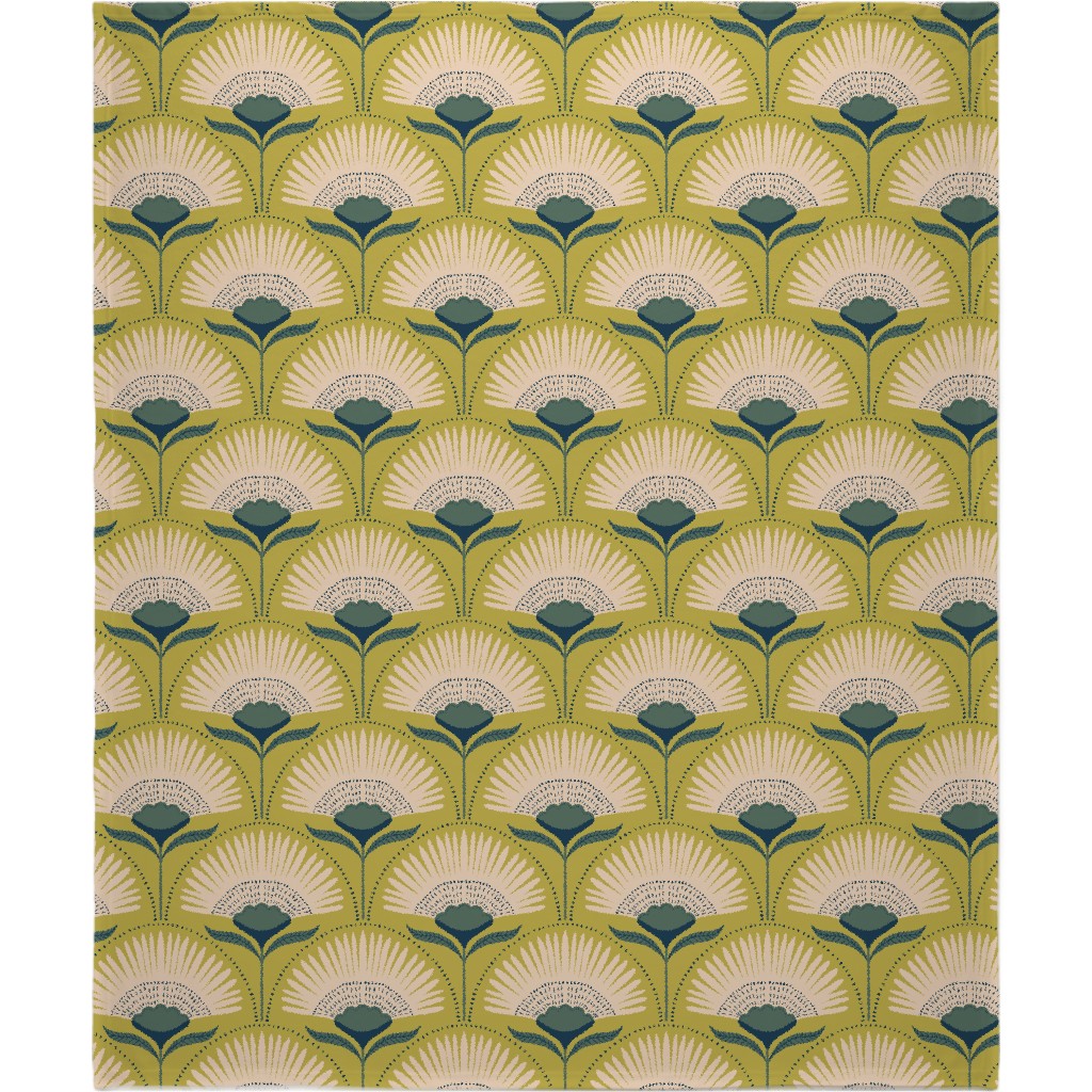 Aara - Citron Blanket, Sherpa, 50x60, Green