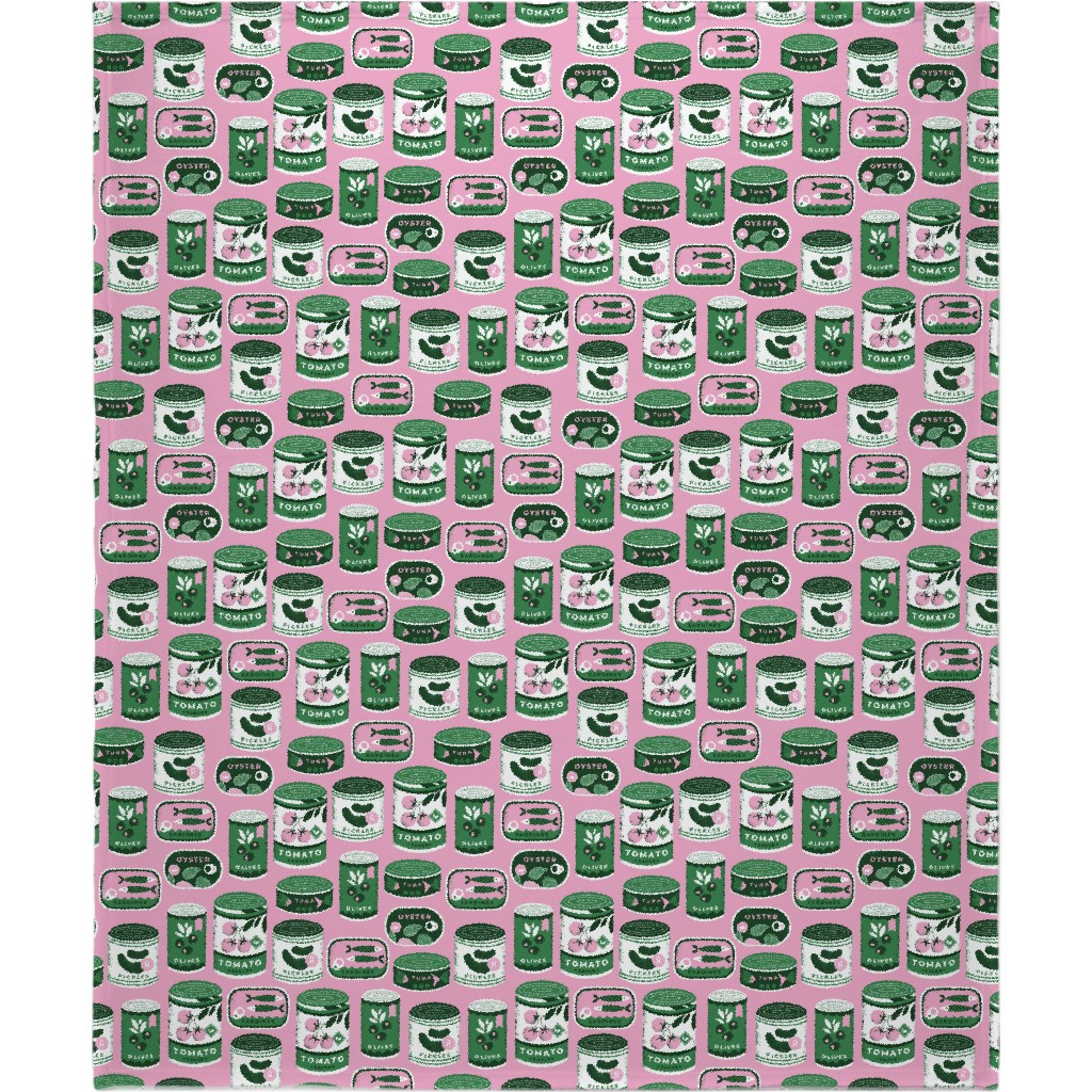 Canned Goods Blanket, Sherpa, 50x60, Pink