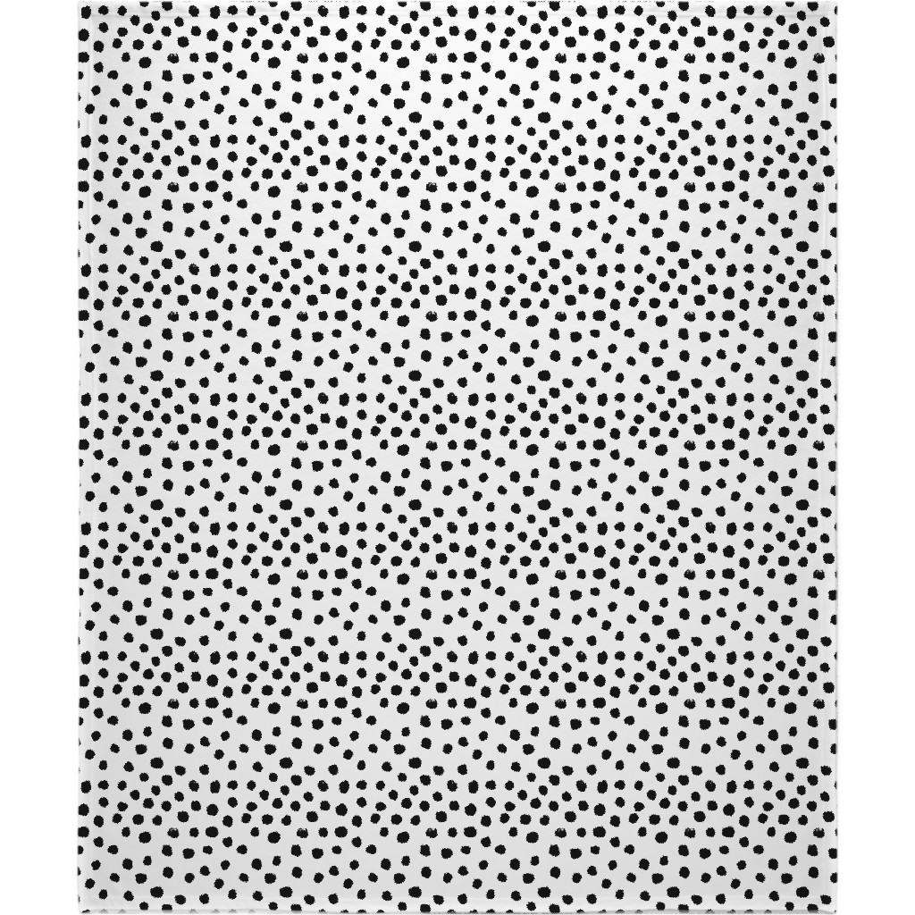 Soft Painted Dots Blanket, Sherpa, 50x60, White