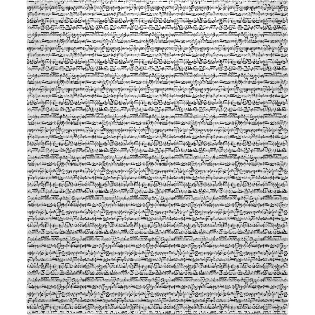 Sheet Music Blanket, Sherpa, 50x60, Black, White