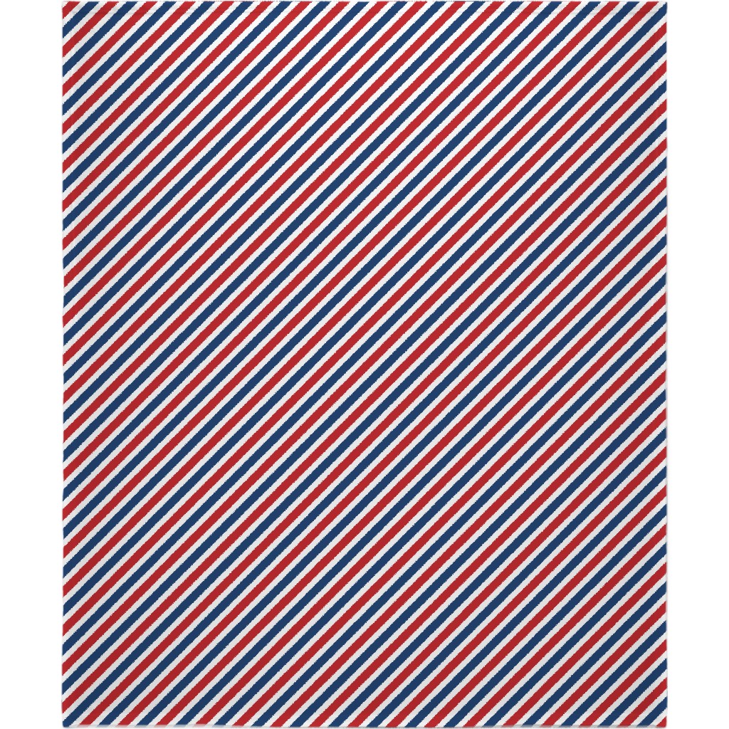 American Stripes Diagonal - Multi Blanket, Sherpa, 50x60, Multicolor
