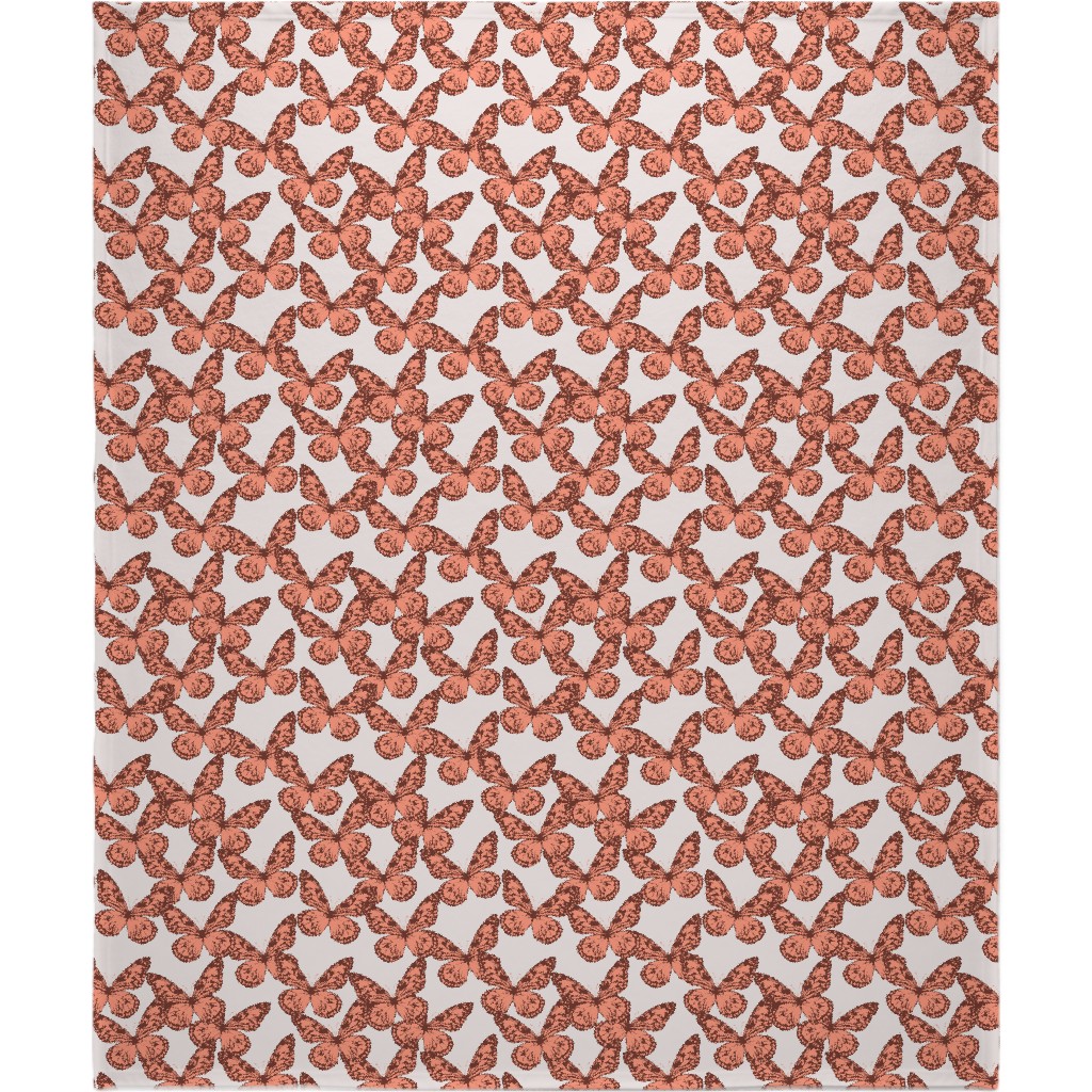 Butterfly Blanket, Sherpa, 50x60, Pink