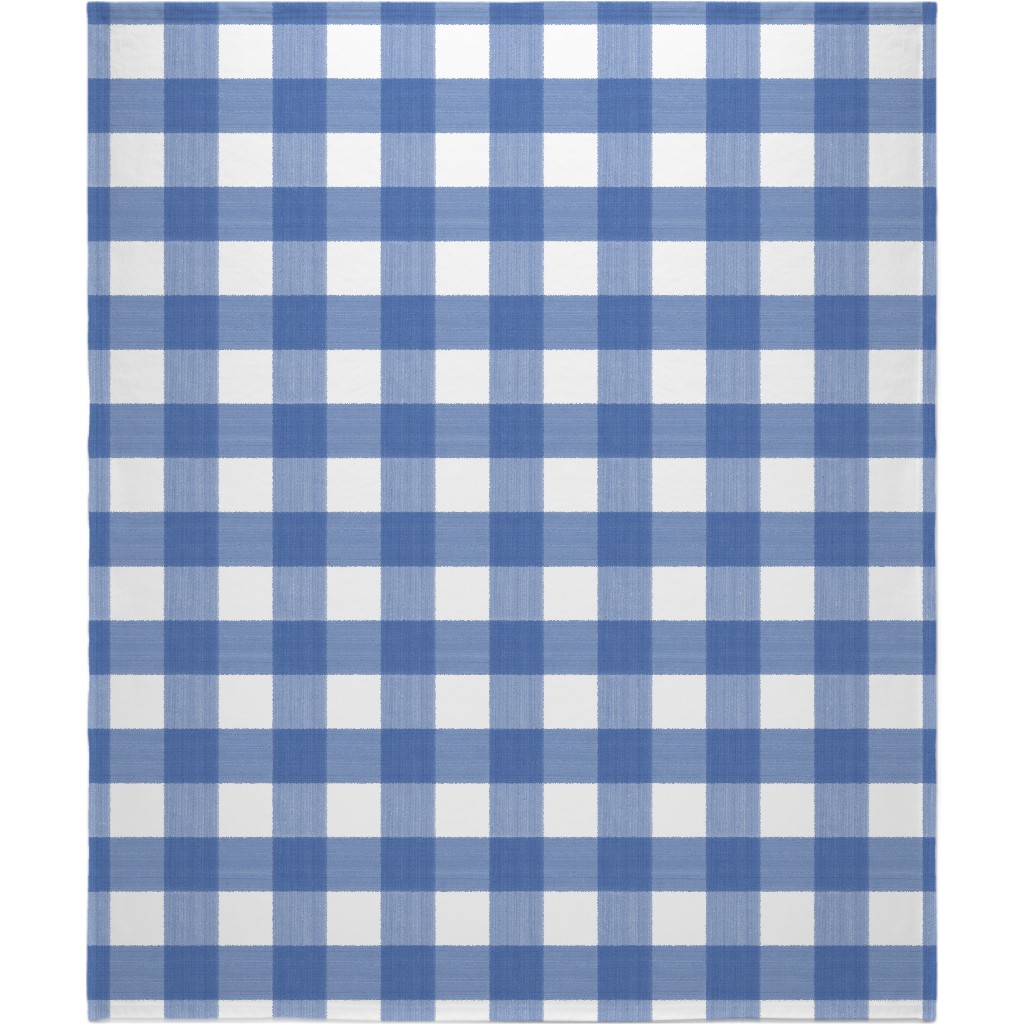 Buffalo Check Blanket, Sherpa, 50x60, Blue, Blue Bonnet