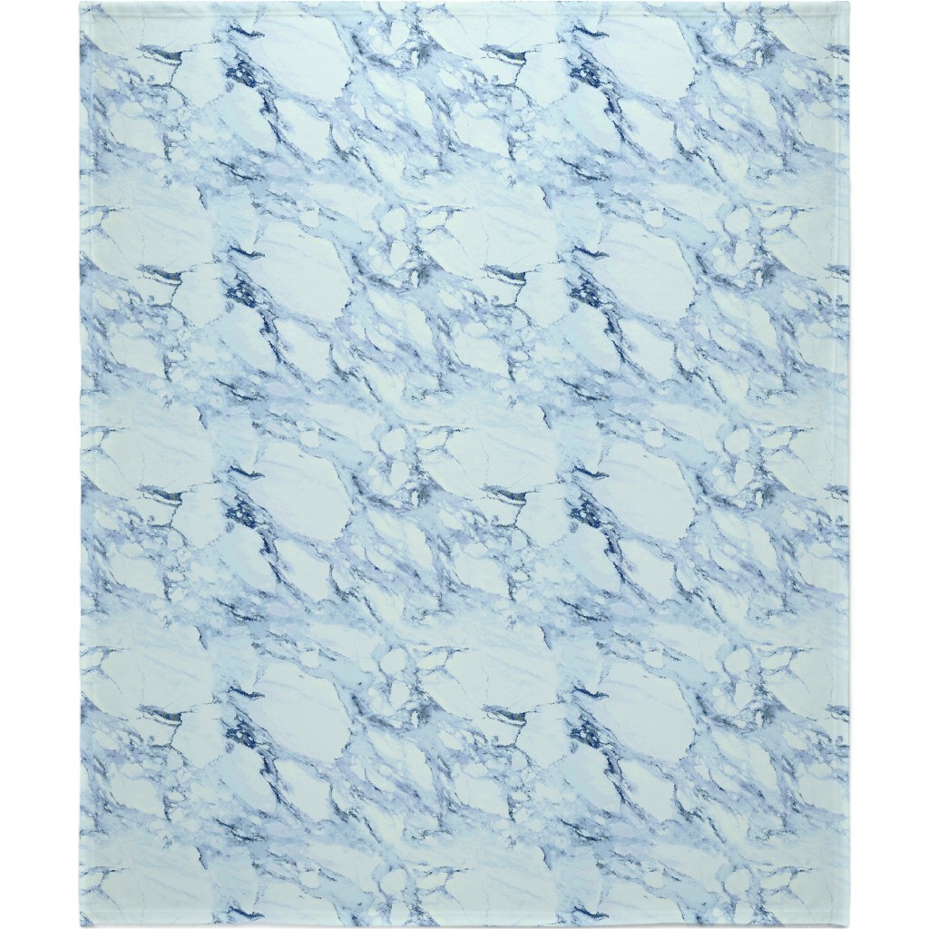 Marble - Blue Blanket, Sherpa, 50x60, Blue