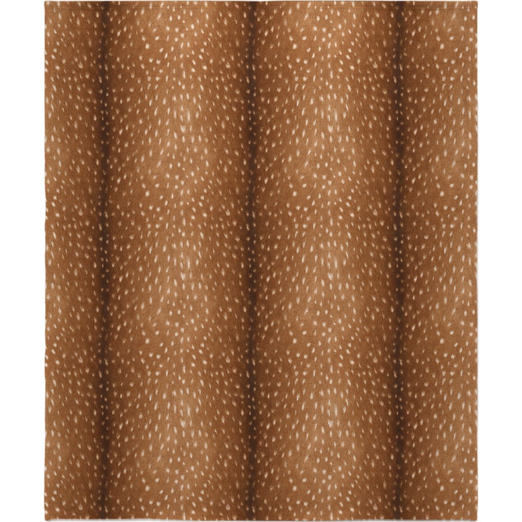 Bright Deer Hide- Brown Blanket, Sherpa, 50x60, Brown, Brown