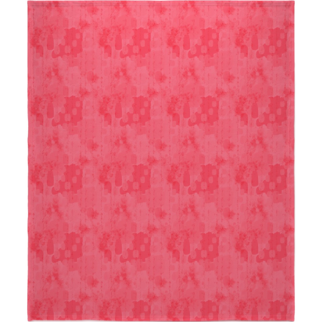 Watermelon Grunge - Pink Blanket, Sherpa, 50x60, Pink